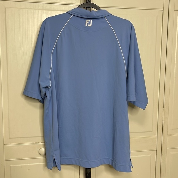 FootJoy FJ Men’s Blue Short Sleeve Golf Polo Shirt Polyester Size Large - Picture 6 of 11